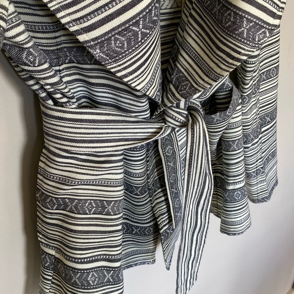 MIA Melon Wrap Short Trench Jacket. Aztec Print - Picture 7 of 13